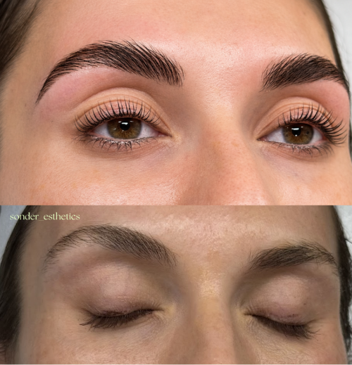 Brow lamination and lash lift at Sonder Esthetics